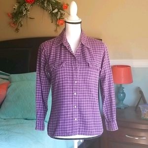 Purple Flannel Button Up Shirt